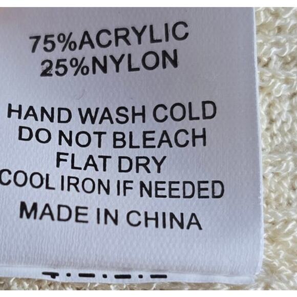 Sage The Label Cream Valeria Tie Front Rib Cardi Sweater Size Large - Picture 8 of 8